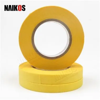 Gele auto-afplaktape voor hoge temperaturen